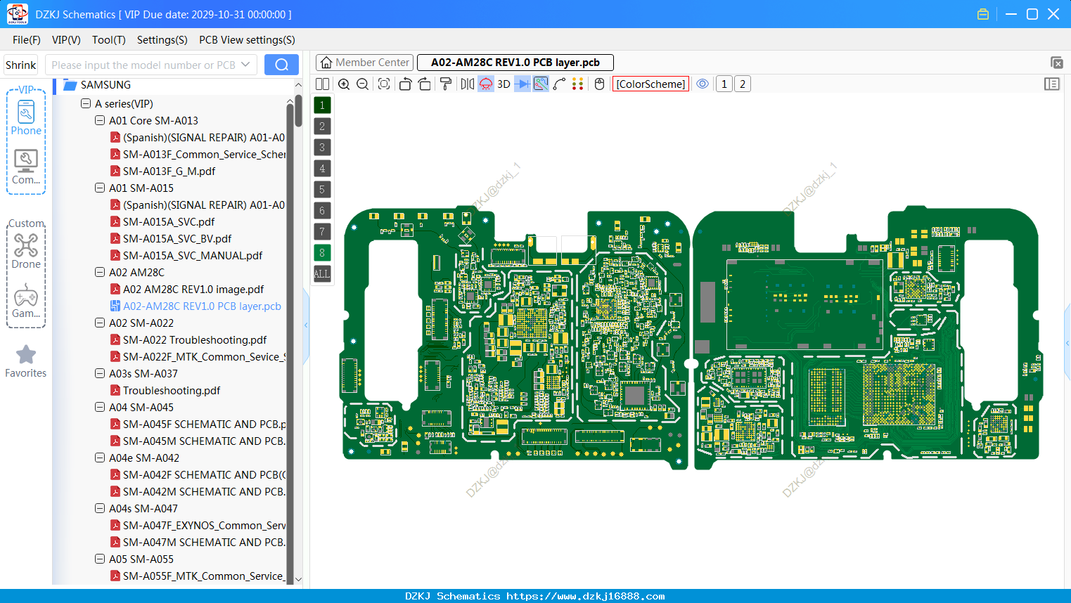 Samsung A02-AM28C REV1.0 PCB Layer